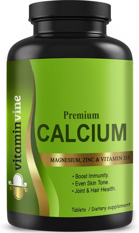 Vitaminvine Calcium, Magnesium, Zinc, D3 & B12 Tablets (D142)  (90 Tablets)