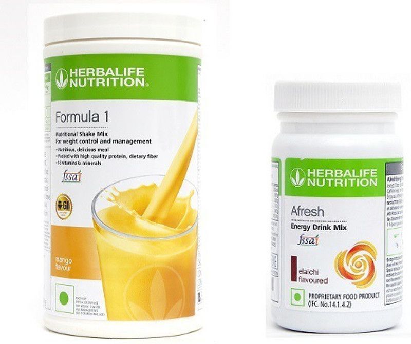 Herbalife Nutrition FORMULA 1 MANGEO+ AFRESH ELAICHI Protein Shake  (550 g, FORMULA1 MANGEO, AFRESH ELAICHI)