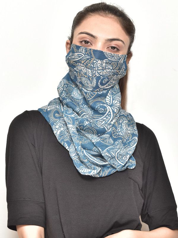 SWASTH By Swayam Fashion Scarf Cum Reusable 3-Layers Outdoor Protective Face Mask Face Mask With Scarf -5109 Reusable Cloth Mask With Melt Blown Fabric Layer  (Multicolor, Free Size, Pack of 1)