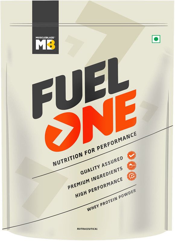MUSCLEBLAZE Fuel One Whey Protein, 24 g Protein, 5.29 g BCAA & 4.2 g Glutamic Acid Whey Protein  (1 kg, Cafe Mocha)