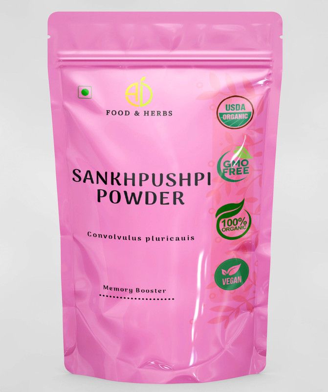 A D FOOD & HERBS ORGANIC SANKHPUSPI/Convolvulus pluricaulisHerbal Ayurveda Powder(100 GMS 2 PACK)  (2 x 50 g)
