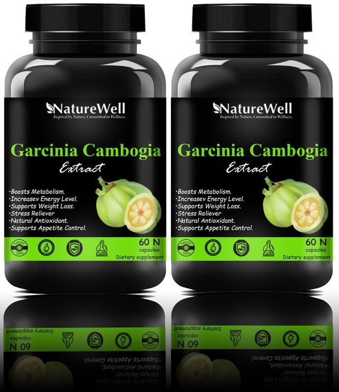 Naturewell 100% Natural & Herbal Garcinia Cambogia 70% (HCA) For Fat Burn (120 capsule)  (2 x 60 No)