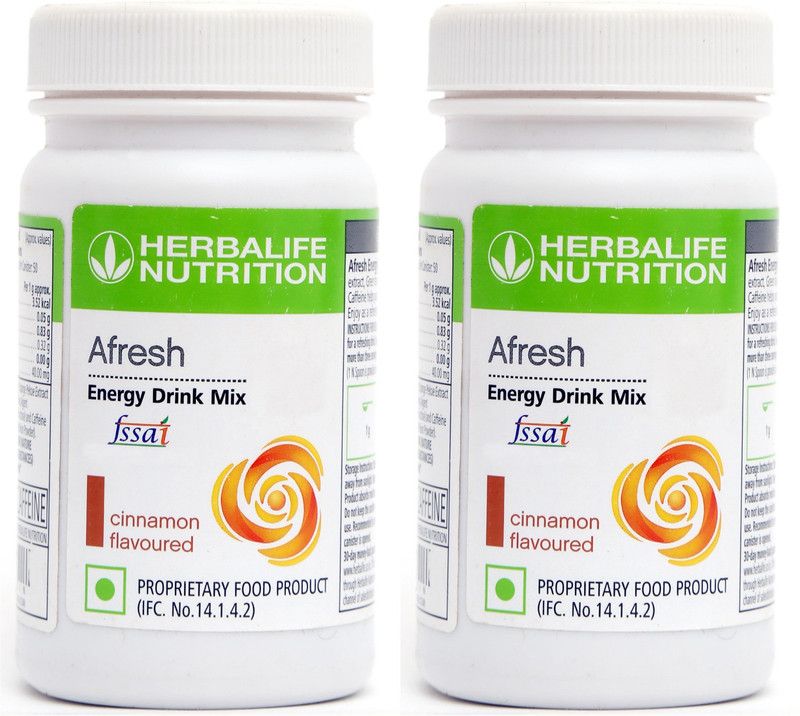 Herbalife Nutrition Herbalife Afresh Energy Drink Cinnamon Combo Of 2 Energy Drink  (2x50 g, Cinnamon, Cinnamon Flavored)