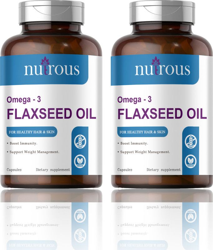 Nutrous Flaxseed extract Capsules Omega 3 (G243)  (120 Capsules)