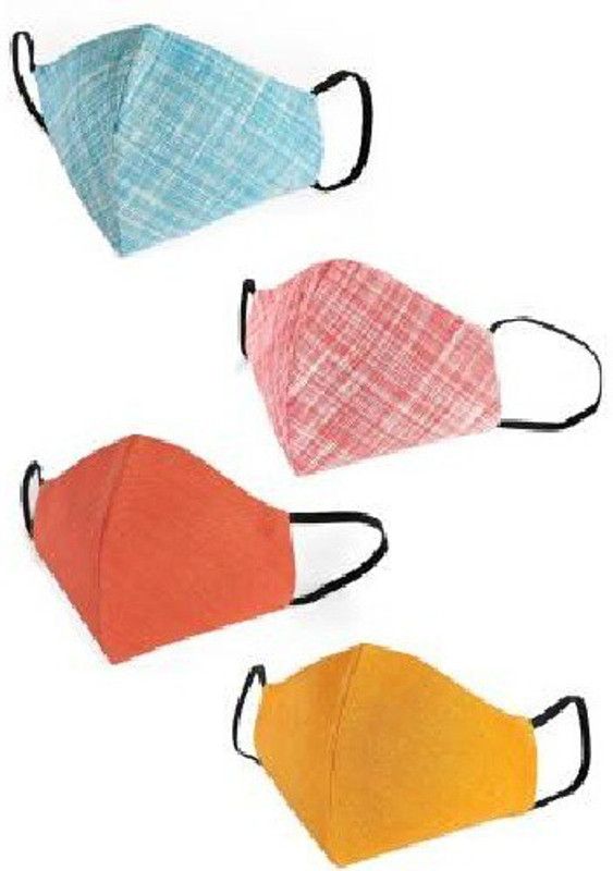 KRITAM 578TGHCJ8 Cloth Mask  (Multicolor, Free Size, Pack of 4)