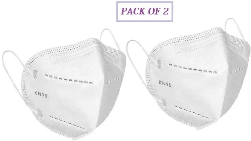 Health Pro Reusable/Washable Unisex KN95 Face Mask- Anti-dust,Anti-Pollution Flu Mask 5 Layer for Virus Protection KN95 H_002 Reusable, Washable  (White, Free Size, Pack of 2)