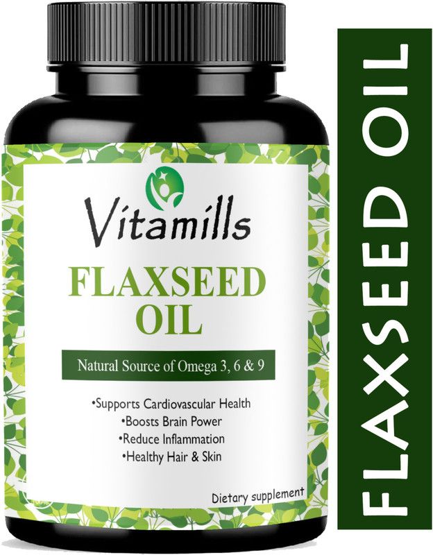 Vitamills Premium Flaxseed extract capsules Omega 3(Premium)  (30 Capsules)