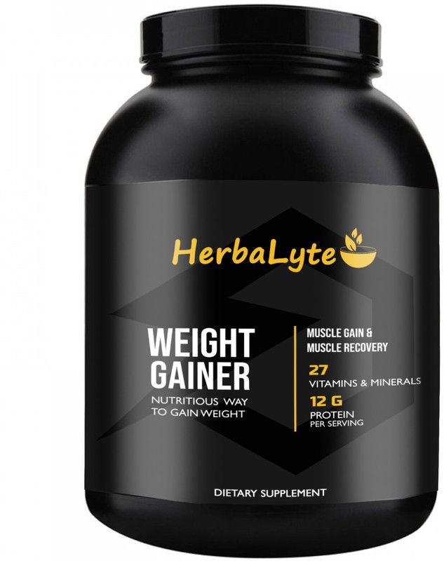 Herbalyte Nutrition Super Gainer XXL Weight Gainers/Mass Gainers (S225) Ultra Weight Gainers/Mass Gainers  (500 g, Mango)