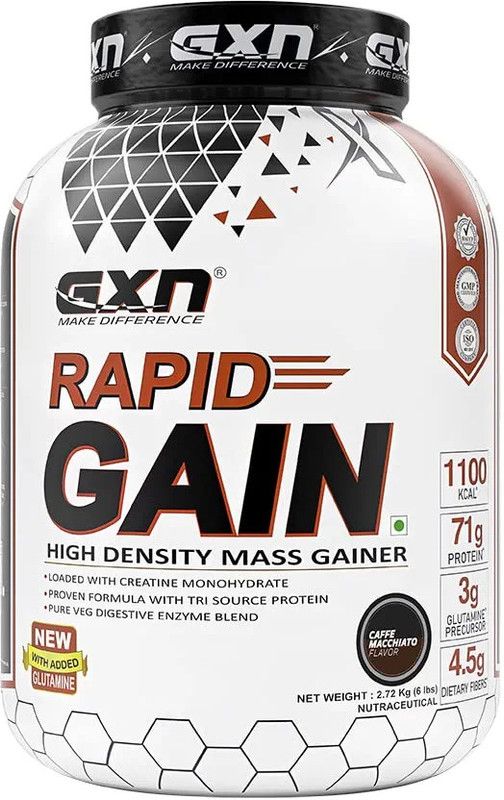 GXN RAPID GAINER CAFFE MACCHIATO 2.72KG Whey Protein  (2.72 kg, CAFFEMACCHIATO)