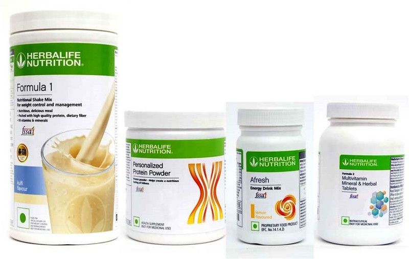 Herbalife Nutrition FORMULA1 KULFI + PROTEIN 200 GRAM + AFRESH LEMON + FORMULA 2 MULTIVITAMIN Protein Shake  (0.85 kg, KULFI, LEMON)