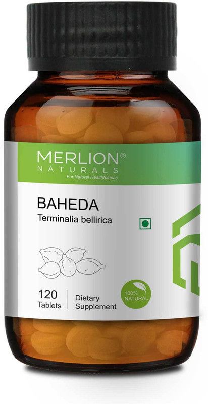 Merlion Naturals Baheda Tablets, Terminalia bellirica,All Natural, Pure Herbs 500mg x 120 Tablets  (120 Tablets)