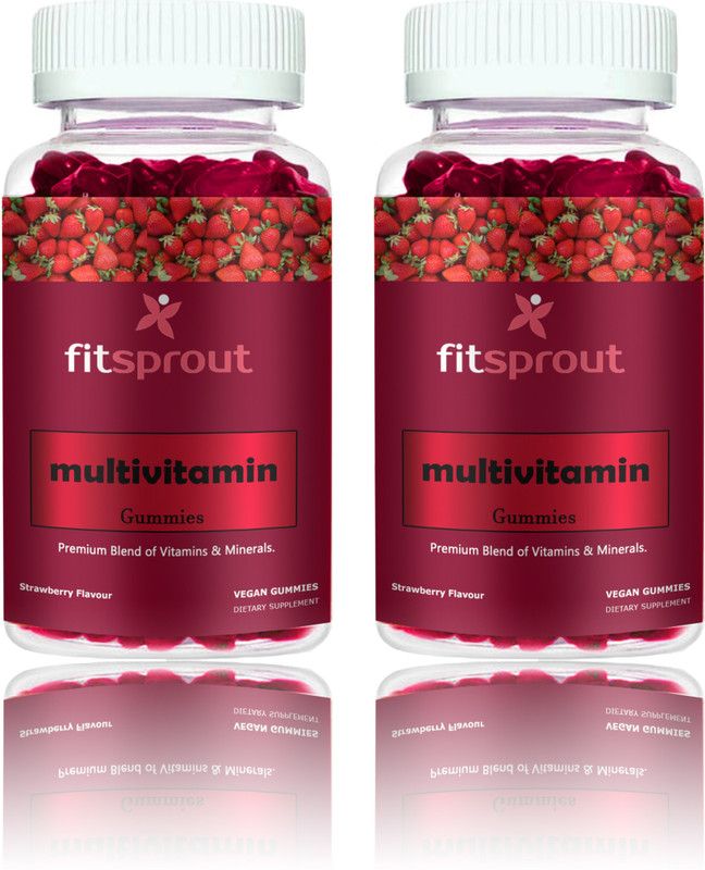 Fitsprout Daily Multivitamin Gummies For Immunity, Energy For Men & Women (SD26)Pro  (2 x 30 Tablets)