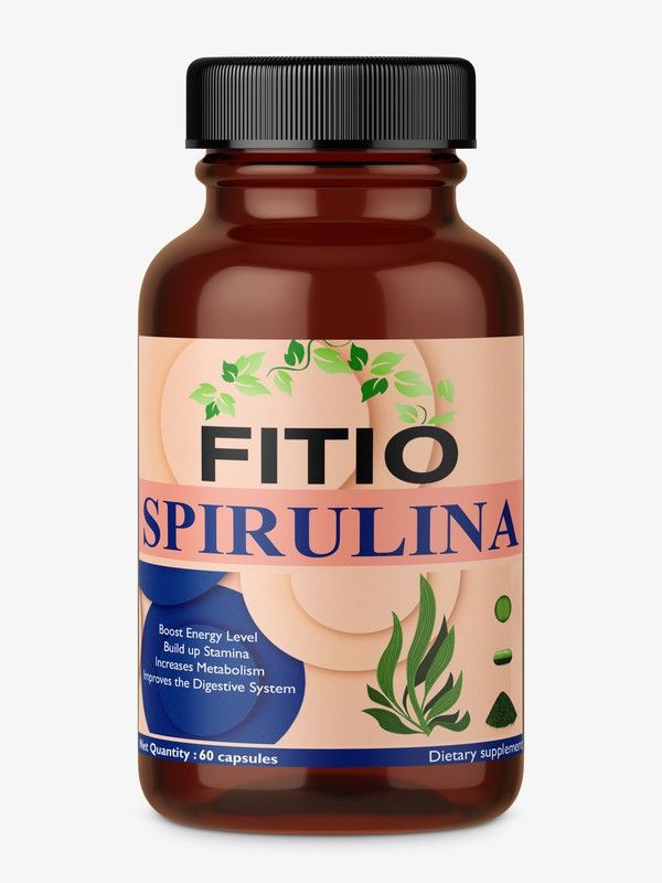FITIO Spirulina Powder Super Food for Men & Women - 60 Capsules Ultra  (60 No)