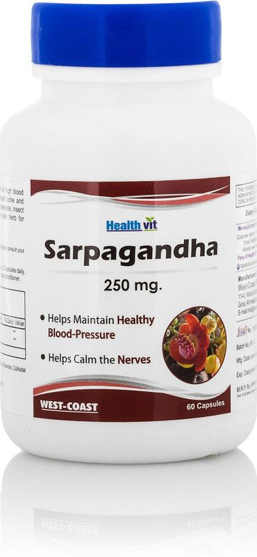 HealthVit Sarpagandha 250 mg 60 Capsules  (60 No)