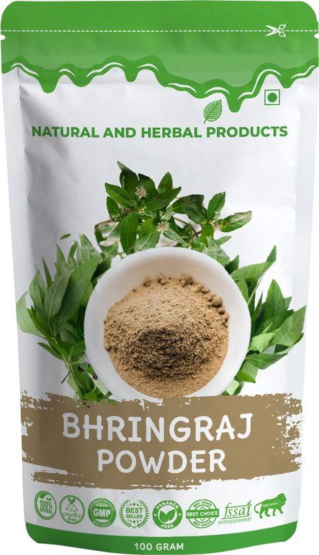 NATURAL AND HERBAL PRODUCTS Bhringraj Powder for Eating | Hair Growth | Eating | Liver | Drinking  (100 g)