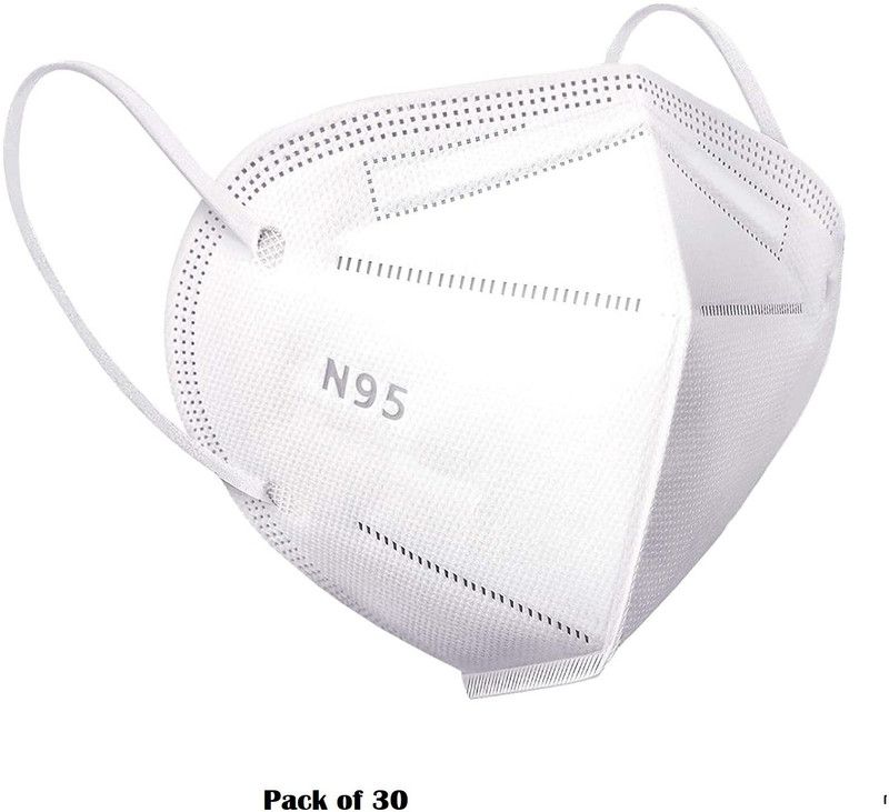VORA VENTURES white mask N95 Mask pack of 30  (White, Free Size, Pack of 30)
