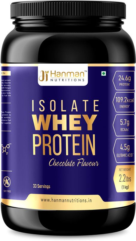 Hanman Nutritions Whey Protein Isolate Chocolate 1000 g Whey Protein  (1 kg, Chocolate)