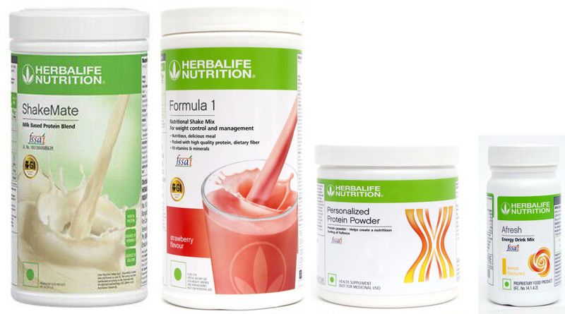 HERBALIFE FORMULA1 STRAWBERRY PROTIEN 200 G AFRESH ENERGY DRINK LEMON SHAKEMATE Protein Shake  (1.25 kg, STRAWBERRY, LEMON)