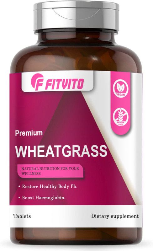 Fitvito Wheatgrass 800 mg Tablets (K182)  (90 Tablets)