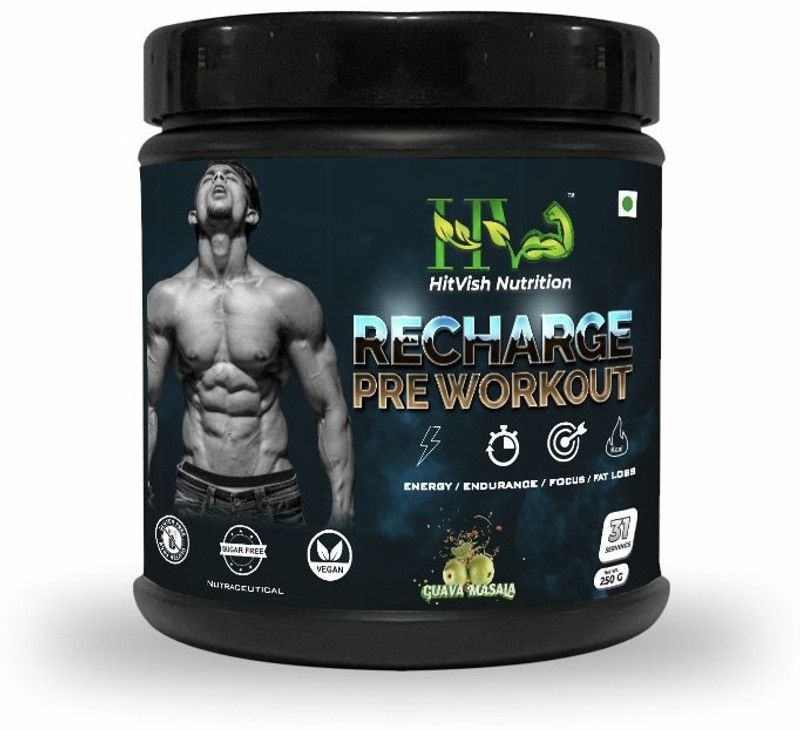 hitvish nutrition Pre-Workout (Recharge) [Guava Masala] [31 Servings] FOCUS|ENERGY|POWER|ENDURANCE  (250 g)