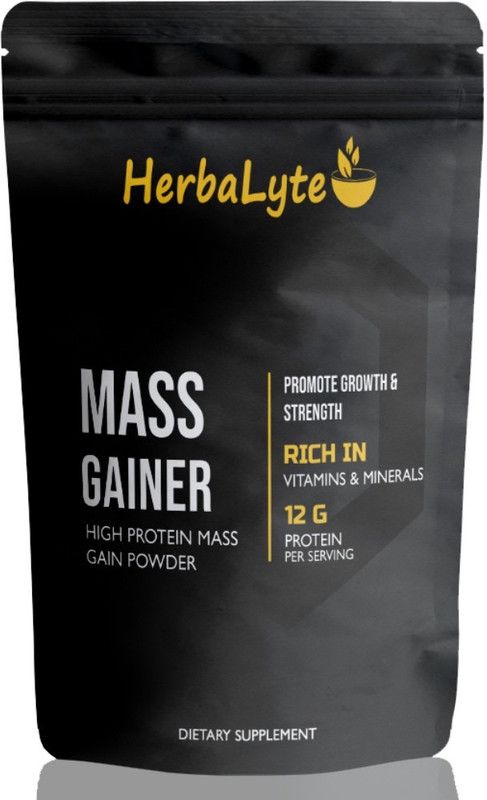 HERBALYTE Super Gainer XXL Weight Gainers/Mass Gainers (S585) Ultra Weight Gainers/Mass Gainers  (600 g, Vanilla)