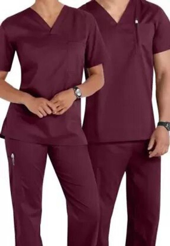 JRD Unisex Doctors suit Shirt, Pant Hospital Scrub Purple Large (XL) Shirt, Pant Hospital Scrub  (Purple XL)
