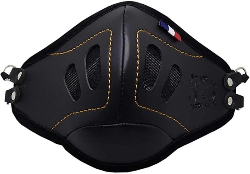 ZAMBET ANTI POLLUTION LEATHER FACE MASK ( BLACK) Reusable, Reusable, Water Resistant  (Black, Free Size, Pack of 2)