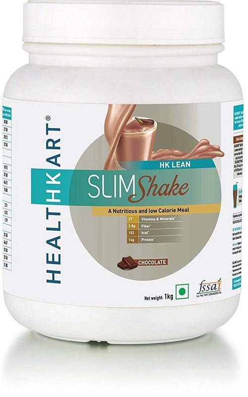 HEALTHKART Slim Shake Meal Replacement for Weight Management (Chocolate)  (1 kg)