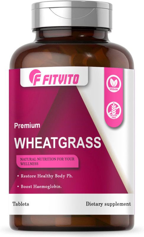 Fitvito Wheatgrass 800 mg Tablets (H88)  (30 Tablets)
