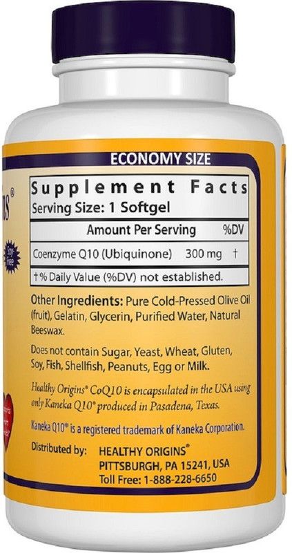 Healthy Origins CoQ10, Kaneka Q10, 300 mg, 150 Softgels  (150 No)