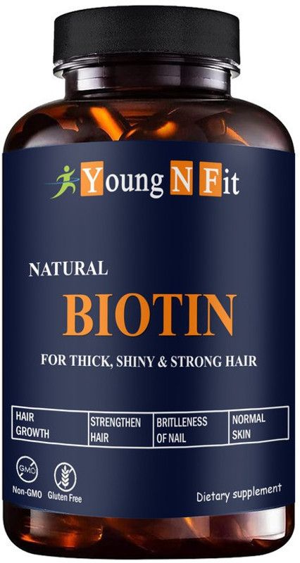 Young N Fit Biotin Maximum Strength for Hair Skin & Nails-10000 mcg (YNF6)  (30 Capsules)