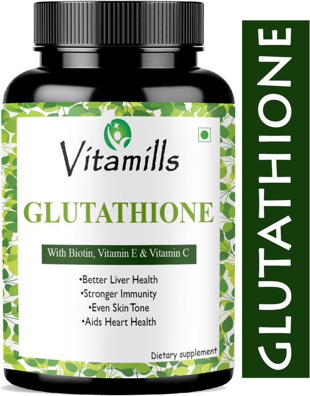 Vitamills L Glutathione Skin Lightening with Vitamin E & C(Premium)  (60 Capsules)
