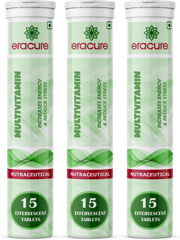 EraCure Nutrition Multivitamin For Men & Women 45 Effervescent Tablets Advanced  (3 x 15 Tablets)