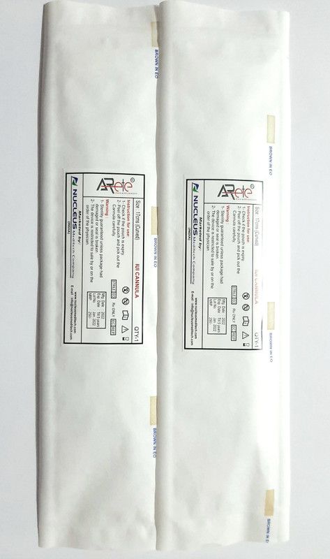 Arete AS/IUI CANNULA/17 CMS/CURVED-2 Intravenous Cannula  (Pack of 2)