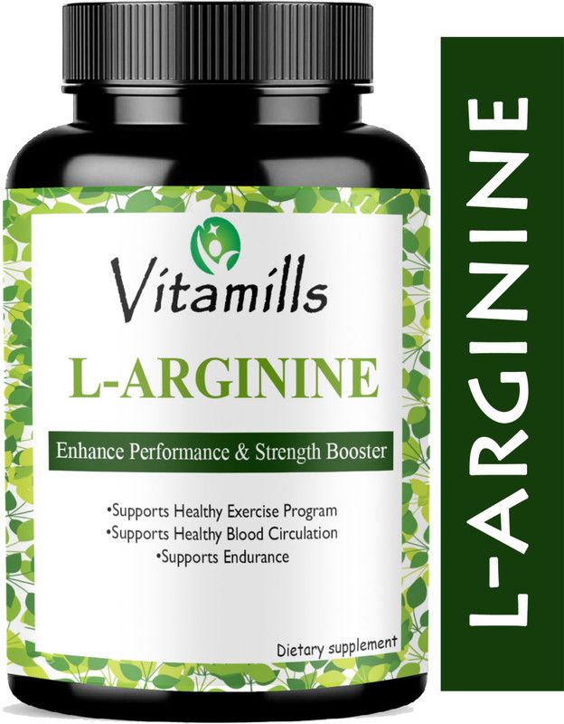 Vitamills L-Arginine 1000mg Capsules Per Serving, l arginine supplement(Advanced)  (30 Capsules)