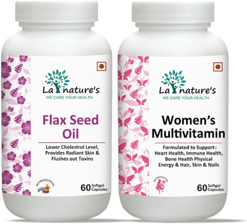 La Natures Flax Seed Oil + Women's Multivitamin Capsule  (2 x 30 Tablets)
