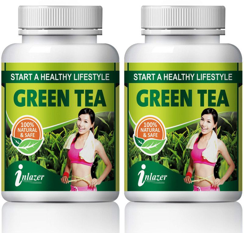 inlazer Green Tea Capsules For Reduce Body Fat And Healthy Blood Pressure Level,  (2 x 60 Capsules)
