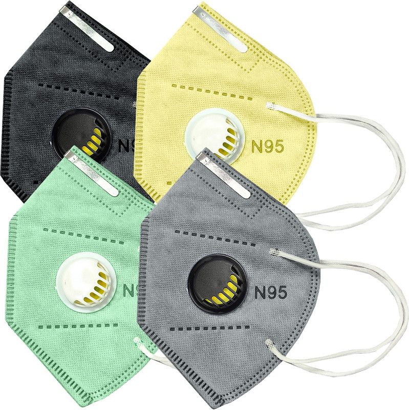 Sona N95-BLK-GRN-YLO-DG Reusable  (Free Size, Pack of 4)