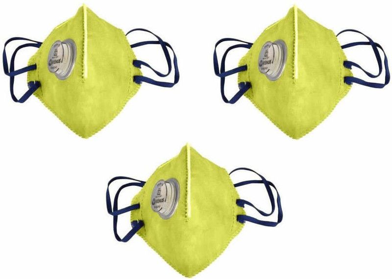 HERBAL AID Yellow Mask_3  (Free Size, Pack of 3)