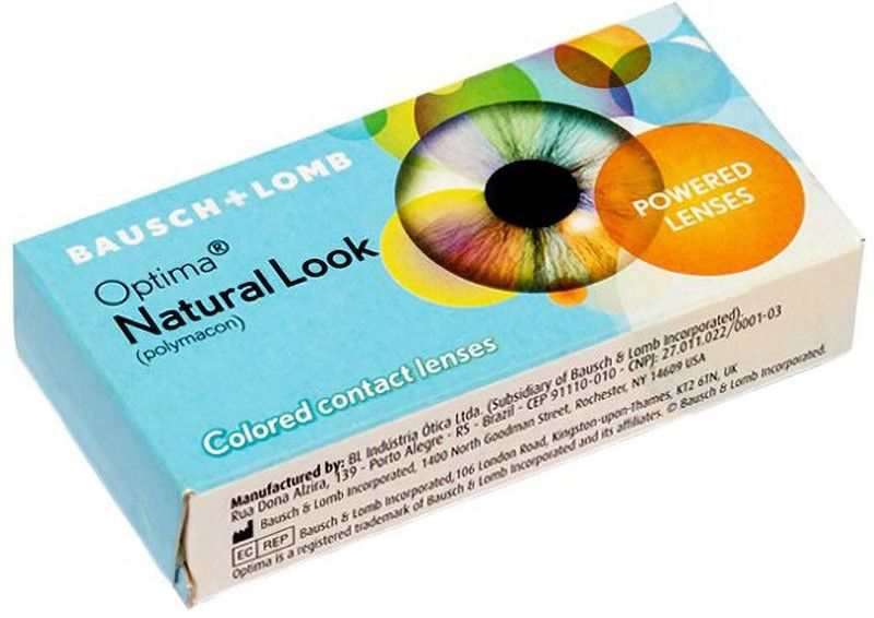 BAUSCH & LOMB Quaterly Disposable  (-2, Colored Contact Lenses, Pack of 2)