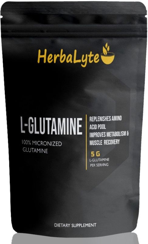 Herbalyte Nutrition Pure 100% L-Glutamine - Glutamine (S531) Pro Glutamine  (300 g, Unflavored)