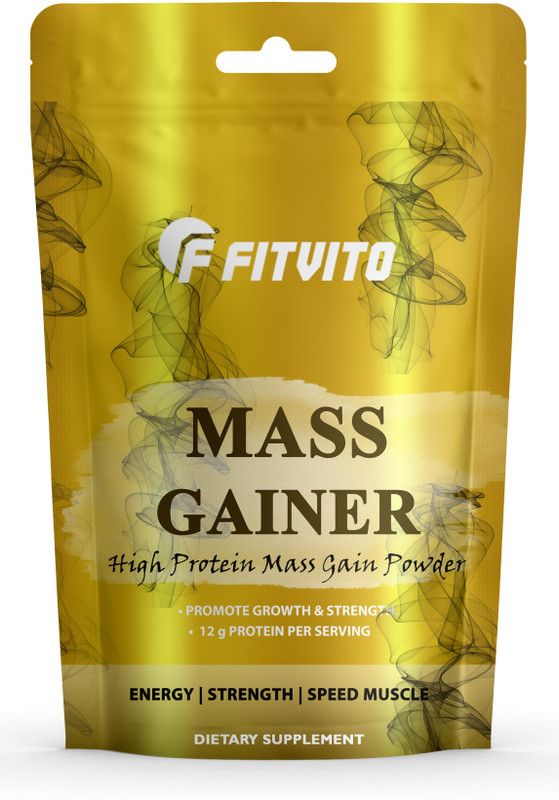 Fitvito Super Gainer XXL Weight Gainers/Mass Gainers Advanced (OL164) Weight Gainers/Mass Gainers  (5000 g, Vanilla Ice Cream)