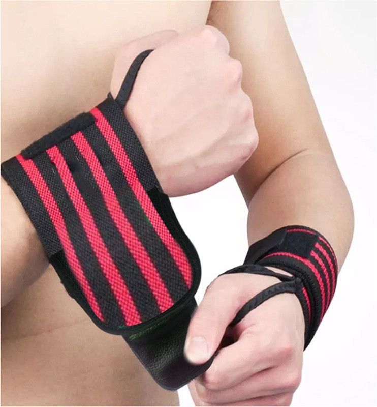 COOL INDIANS PROFESSIONAL GRADEwrist wrap for gym WITH THUMB LOOPS Wrist Support  (Black)