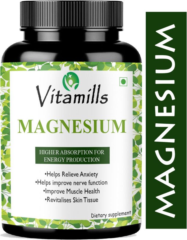 Vitamills Chelated Magnesium Glycinate Citrate Oxide Supplement(Pro)  (30 Capsules)