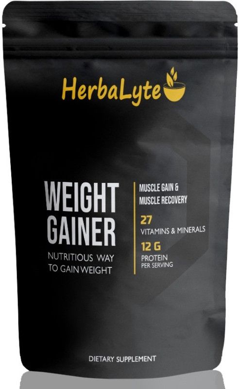 HERBALYTE Super Gainer XXL Weight Gainers/Mass Gainers (S667) Advanced Weight Gainers/Mass Gainers  (1500 g, Strawberry)