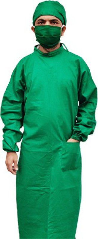DOCTROID DIPLOTGW01 Gown Hospital Scrub  (GREEN Free)
