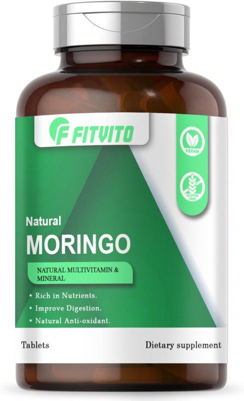 Fitvito Moringa Tablets Natural Moringa Tablets (D119)  (60 Tablets)