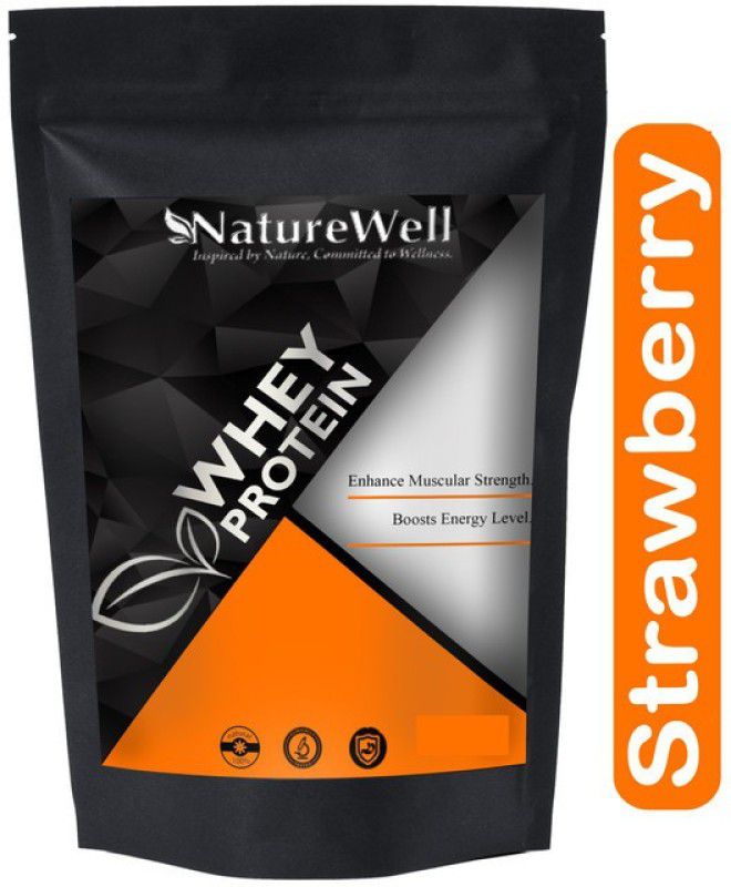 Naturewell Protein Plus Body Building Gym Supplement Whey Protein Powder Advanced(AS1499) Whey Protein  (375 g, Strawberry)