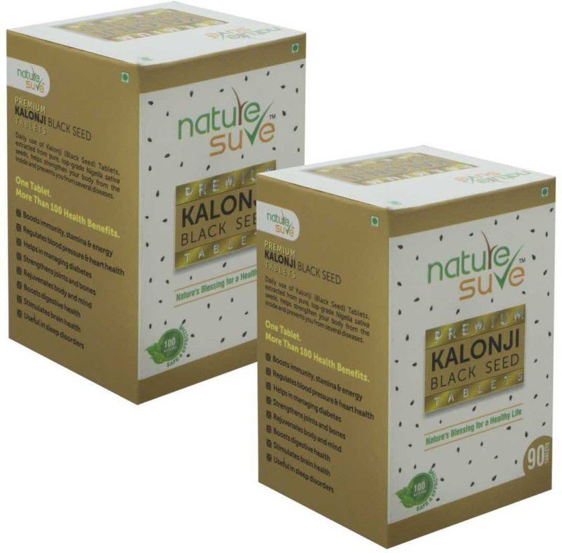 Nature Sure Premium Kalonji Tablets (Black Seed/ Nigella sativa) – 2 Packs  (2 x 90 No)