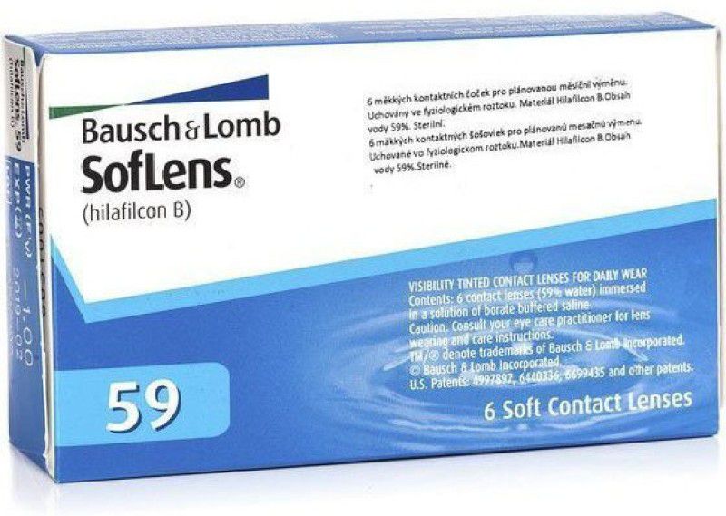 BAUSCH & LOMB Monthly Disposable  (-9.00, Contact Lenses, Pack of 6)